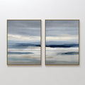 Whispering Ridges Diptych – Set of 2 Canvas Prints set of 2 – neutral-toned landscape canvas wall art by Aspire Prints