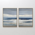 Whispering Ridges Diptych – Set of 2 Canvas Prints set of 2 – neutral-toned landscape canvas wall art by Aspire Prints