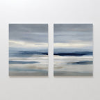 Whispering Ridges Diptych – Set of 2 Canvas Prints set of 2 – neutral-toned landscape canvas wall art by Aspire Prints