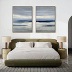 Whispering Ridges Diptych – Set of 2 Canvas Prints set of 2 – neutral-toned landscape canvas wall art by Aspire Prints