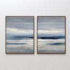 Whispering Ridges Diptych – Set of 2 Canvas Prints set of 2 – neutral-toned landscape canvas wall art by Aspire Prints