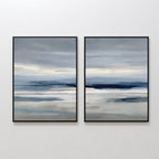 Whispering Ridges Diptych – Set of 2 Canvas Prints set of 2 – neutral-toned landscape canvas wall art by Aspire Prints