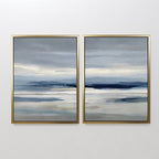 Whispering Ridges Diptych – Set of 2 Canvas Prints set of 2 – neutral-toned landscape canvas wall art by Aspire Prints