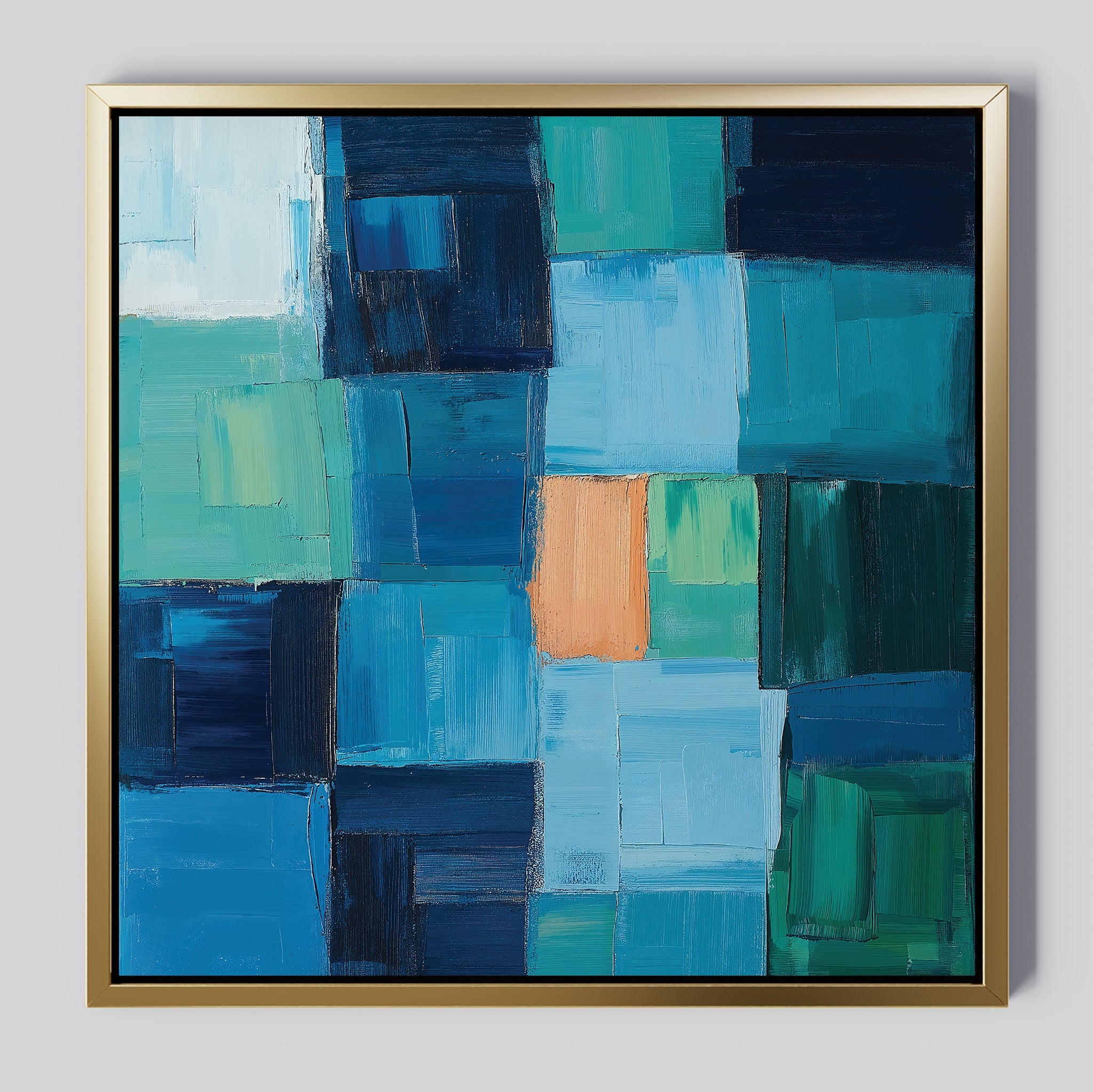 Cobalt Cathedral – blue abstract canvas wall art print by Aspire Prints