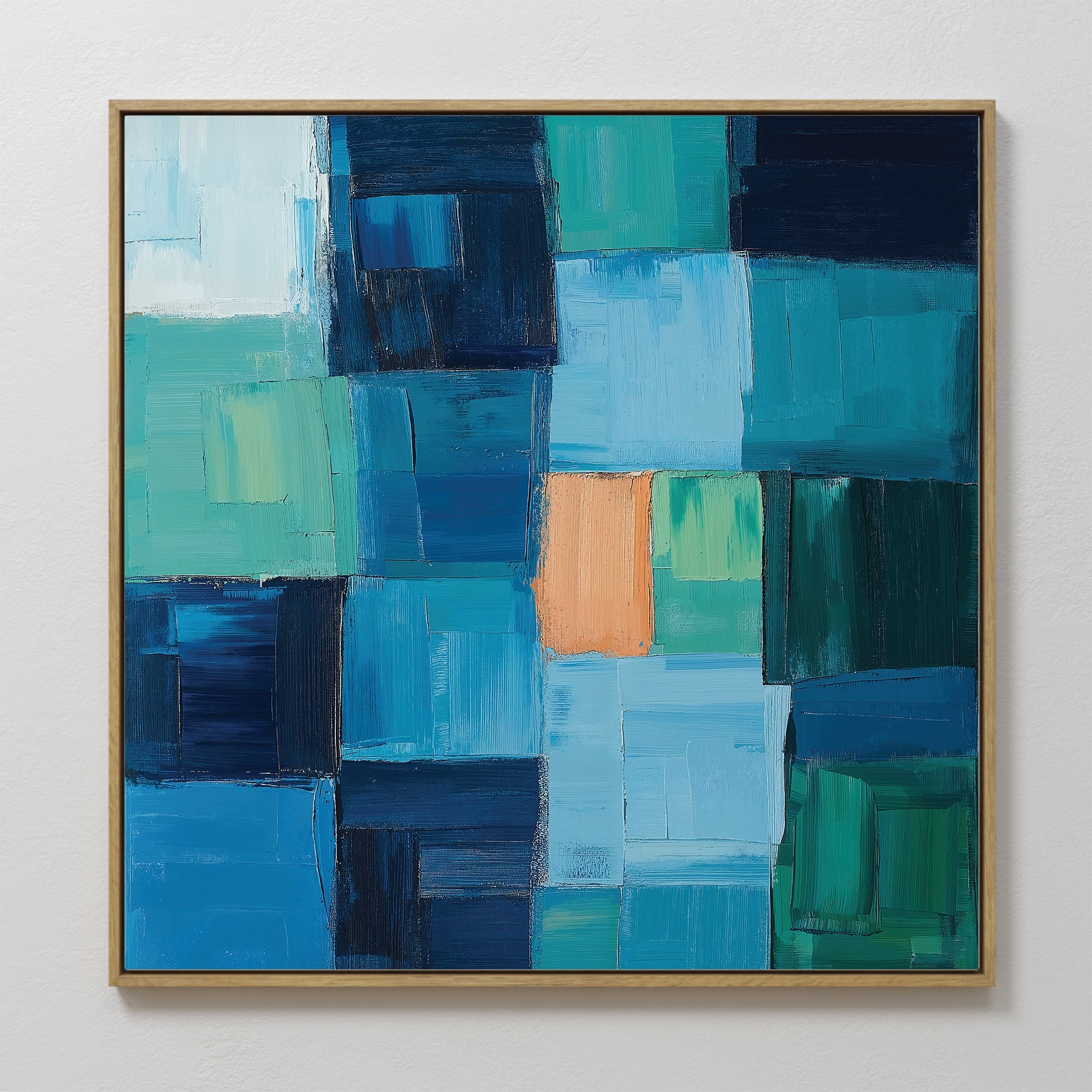 Cobalt Cathedral – blue abstract canvas wall art print by Aspire Prints