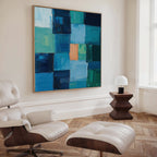 Cobalt Cathedral – blue abstract canvas wall art print by Aspire Prints
