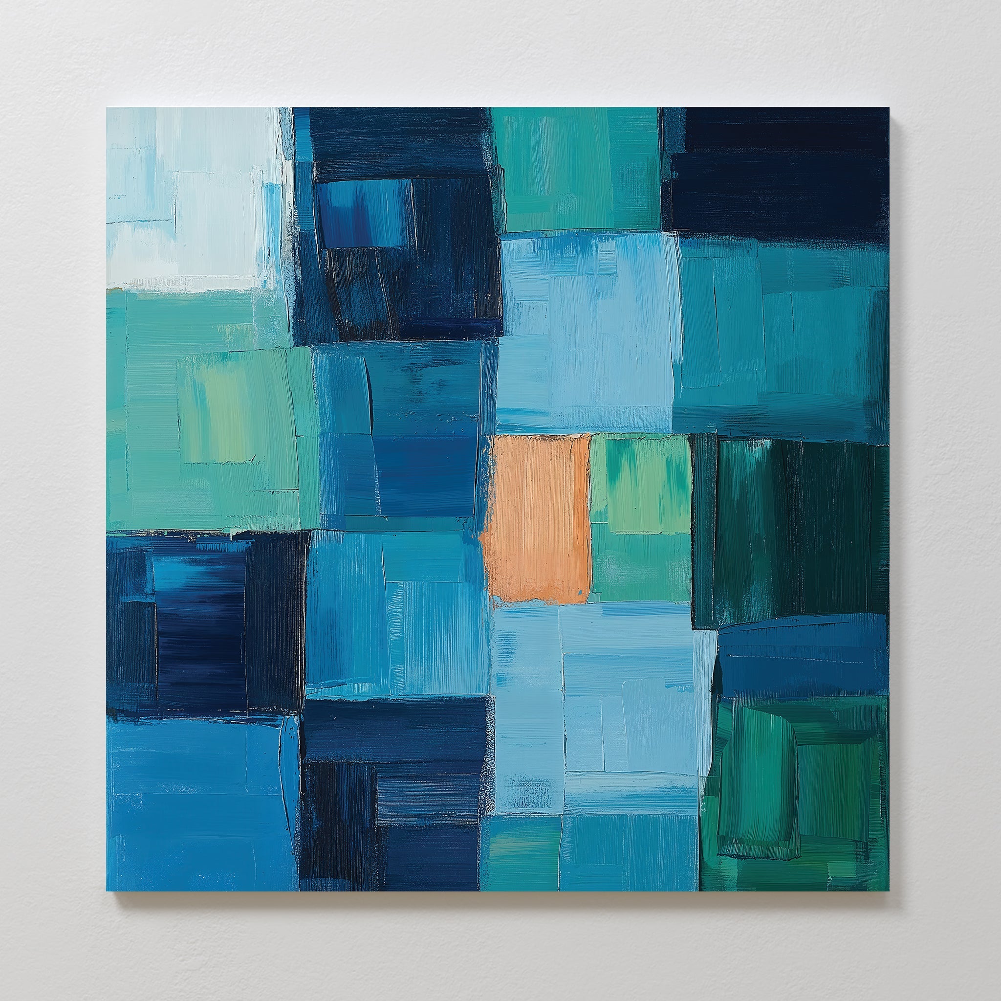 Cobalt Cathedral – blue abstract canvas wall art print by Aspire Prints