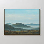 Whispering Ridges at Daybreak Canvas Print – multicolour vintage canvas wall art print by Aspire Prints