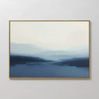 Whispers of the Blue Valley – blue landscape canvas wall art print by Aspire Prints