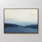 Whispers of the Blue Valley – blue landscape canvas wall art print by Aspire Prints