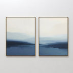 Whispering Highlands Diptych – Set of 2 Canvas Prints set of 2 – neutral-toned landscape canvas wall art by Aspire Prints