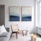 Whispering Highlands Diptych – Set of 2 Canvas Prints set of 2 – neutral-toned landscape canvas wall art by Aspire Prints