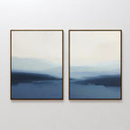 Whispering Highlands Diptych – Set of 2 Canvas Prints set of 2 – neutral-toned landscape canvas wall art by Aspire Prints