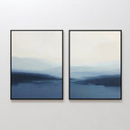 Whispering Highlands Diptych – Set of 2 Canvas Prints set of 2 – neutral-toned landscape canvas wall art by Aspire Prints