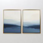 Whispering Highlands Diptych – Set of 2 Canvas Prints set of 2 – neutral-toned landscape canvas wall art by Aspire Prints