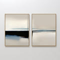 Whispered Tides Diptych – Set of 2 Canvas Prints set of 2 – blue abstract canvas wall art by Aspire Prints