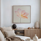 Whispers in Blush – blush pink botanical canvas wall art print by Aspire Prints