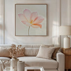 Whispers in Blush – blush pink botanical canvas wall art print by Aspire Prints