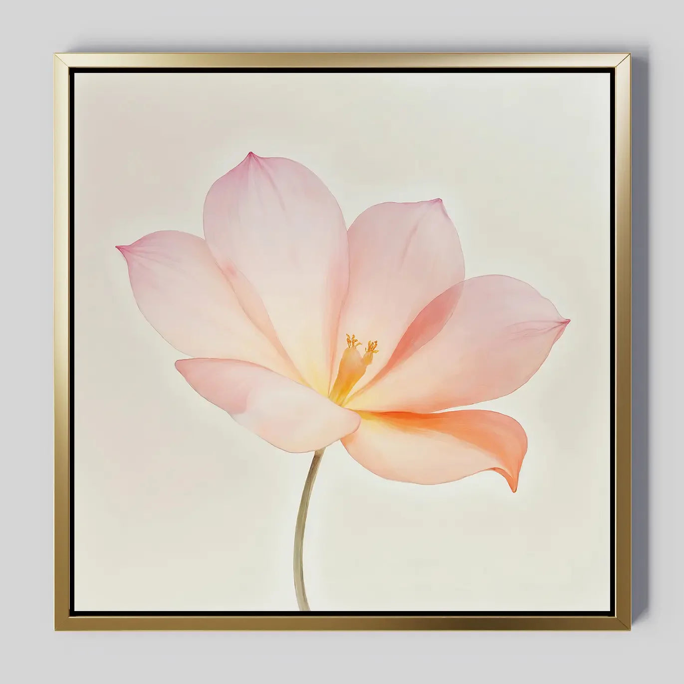 Whispers in Blush – blush pink botanical canvas wall art print by Aspire Prints