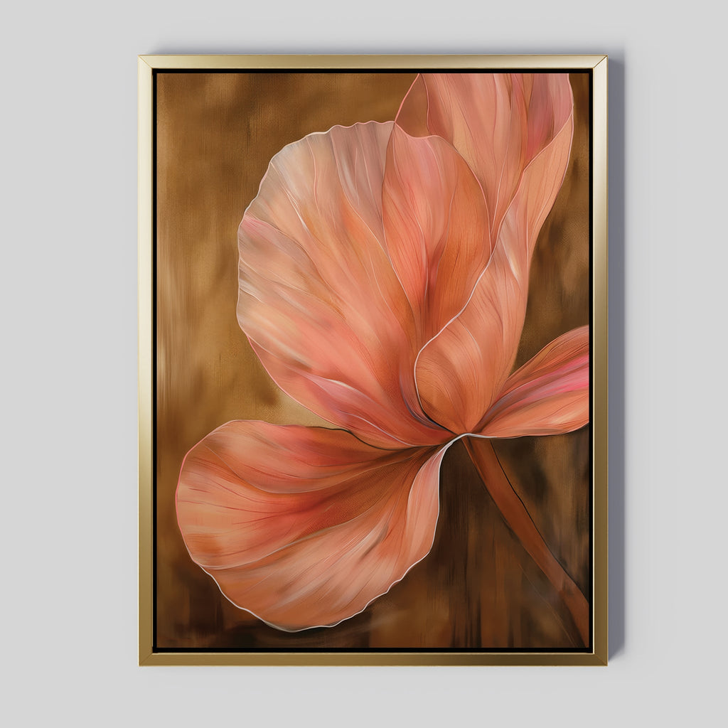 Whispered Bloom in Blush – blush pink botanical canvas wall art print by Aspire Prints