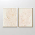 Whispers in Bloom – Set of 2 Canvas Prints set of 2 – beige and white botanical canvas wall art by Aspire Prints