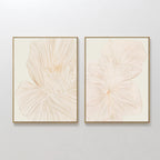 Whispers in Bloom – Set of 2 Canvas Prints set of 2 – beige and white botanical canvas wall art by Aspire Prints