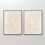 Whispers in Bloom – Set of 2 Canvas Prints set of 2 – beige and white botanical canvas wall art by Aspire Prints