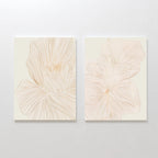 Whispers in Bloom – Set of 2 Canvas Prints set of 2 – beige and white botanical canvas wall art by Aspire Prints