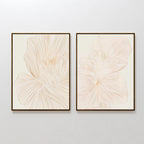 Whispers in Bloom – Set of 2 Canvas Prints set of 2 – beige and white botanical canvas wall art by Aspire Prints