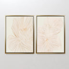 Whispers in Bloom – Set of 2 Canvas Prints set of 2 – beige and white botanical canvas wall art by Aspire Prints