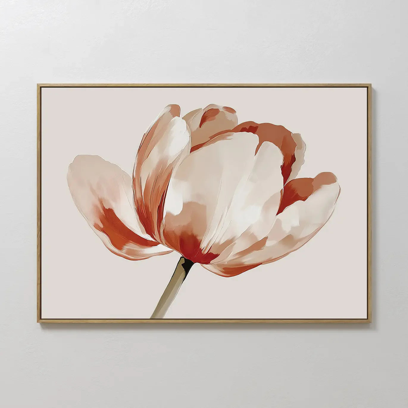 Whisper of Petals – neutral-toned botanical canvas wall art print by Aspire Prints