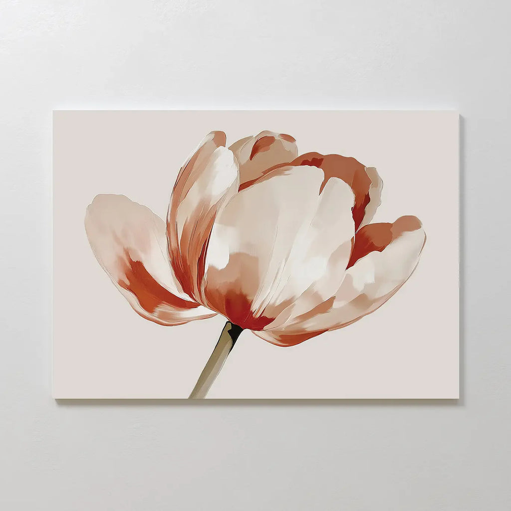 Whisper of Petals – neutral-toned botanical canvas wall art print by Aspire Prints