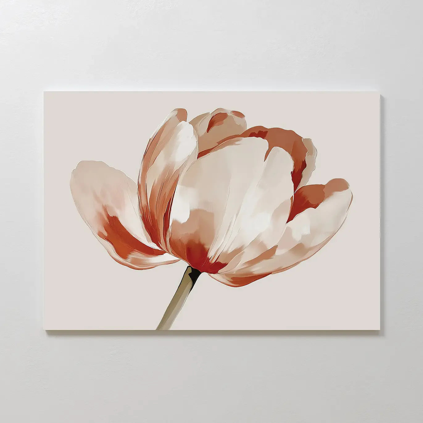 Whisper of Petals – neutral-toned botanical canvas wall art print by Aspire Prints