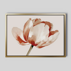 Whisper of Petals – neutral-toned botanical canvas wall art print by Aspire Prints