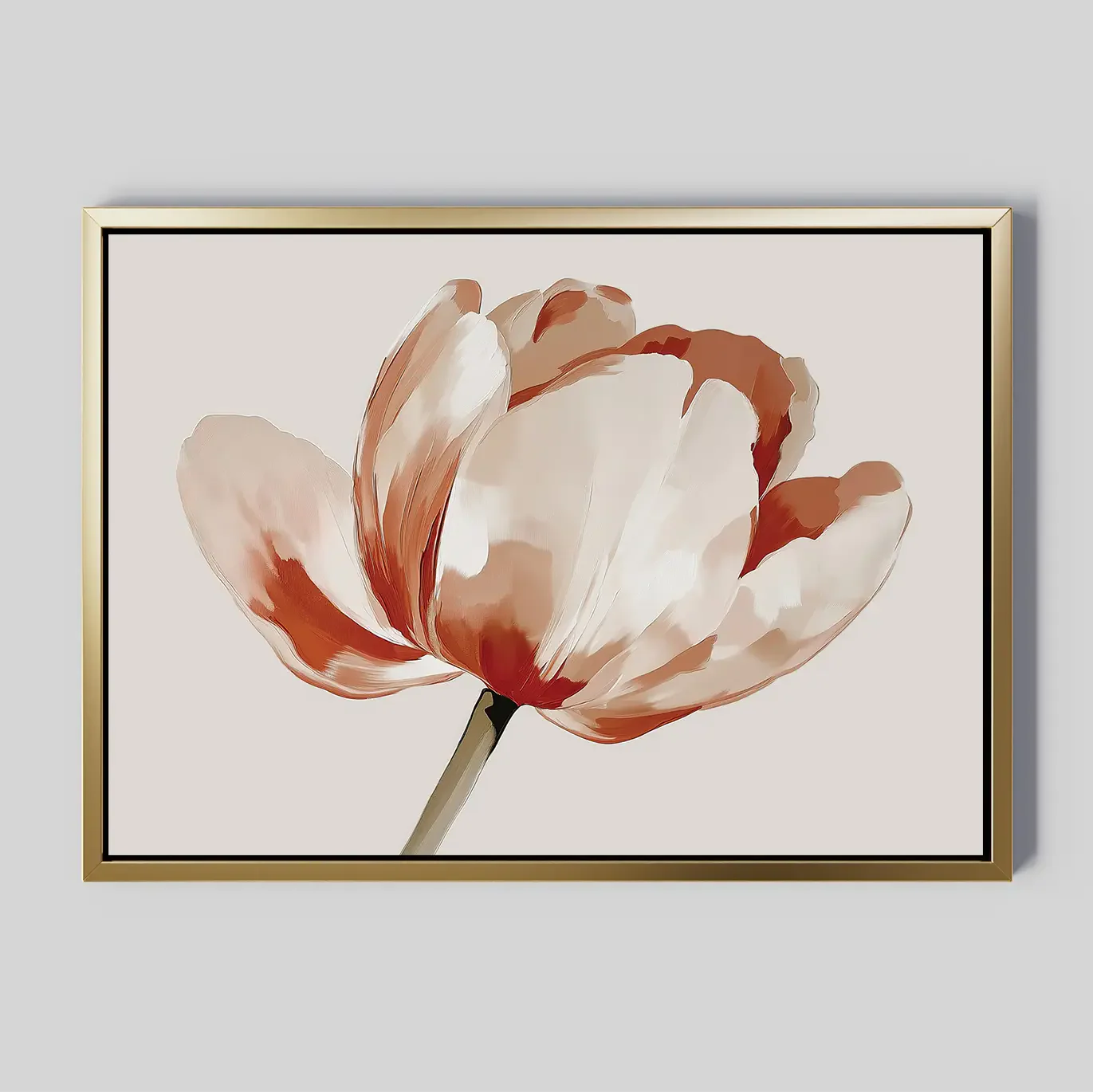 Whisper of Petals – neutral-toned botanical canvas wall art print by Aspire Prints