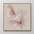 Whispers in Blush – neutral-toned wildlife canvas wall art print by Aspire Prints