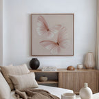 Whispers in Blush – neutral-toned wildlife canvas wall art print by Aspire Prints