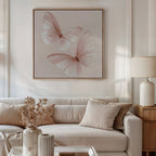 Whispers in Blush – neutral-toned wildlife canvas wall art print by Aspire Prints