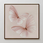 Whispers in Blush – neutral-toned wildlife canvas wall art print by Aspire Prints