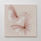 Whispers in Blush – neutral-toned wildlife canvas wall art print by Aspire Prints