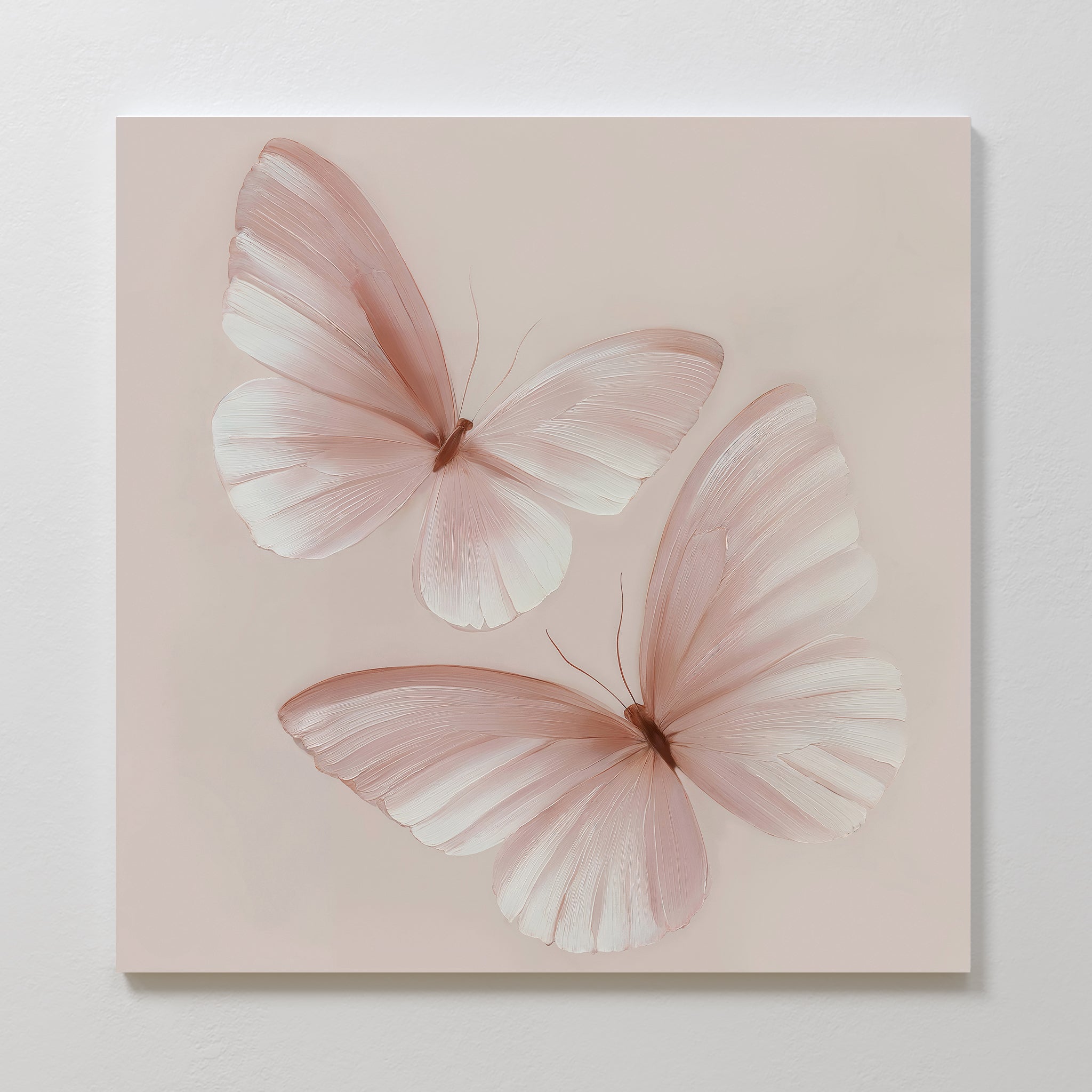 Whispers in Blush – neutral-toned wildlife canvas wall art print by Aspire Prints