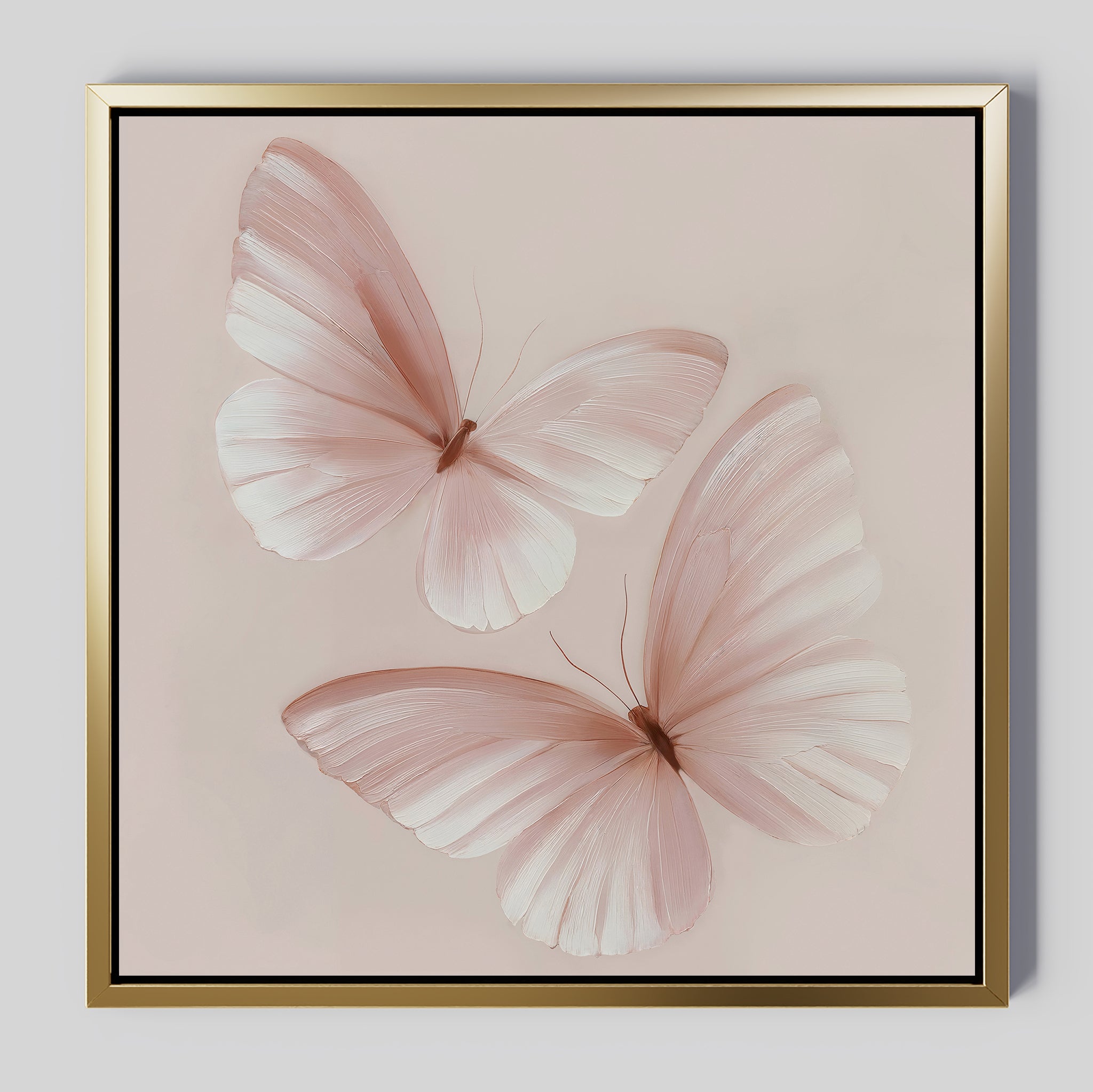 Whispers in Blush – neutral-toned wildlife canvas wall art print by Aspire Prints