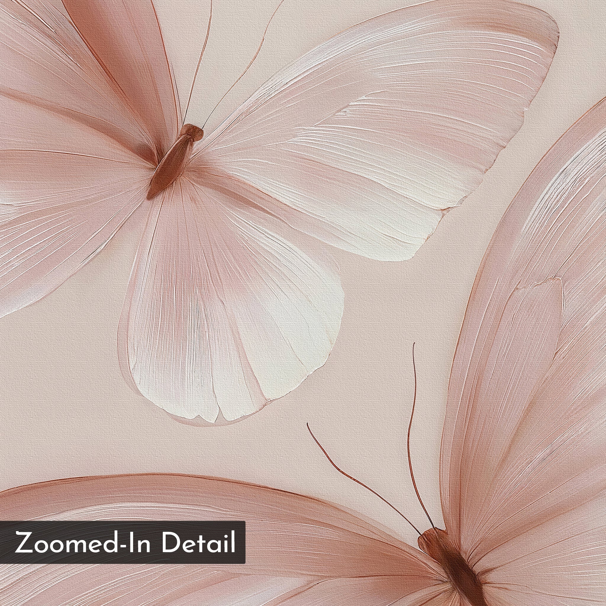 Whispers in Blush – neutral-toned wildlife canvas wall art print by Aspire Prints
