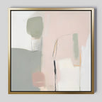 Whispers of a Blushed Horizon – blush pink abstract canvas wall art print by Aspire Prints