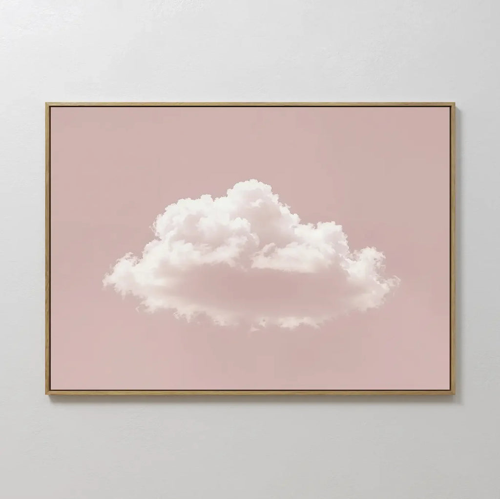 Whisper of Rose – blush pink cloud canvas wall art print by Aspire Prints