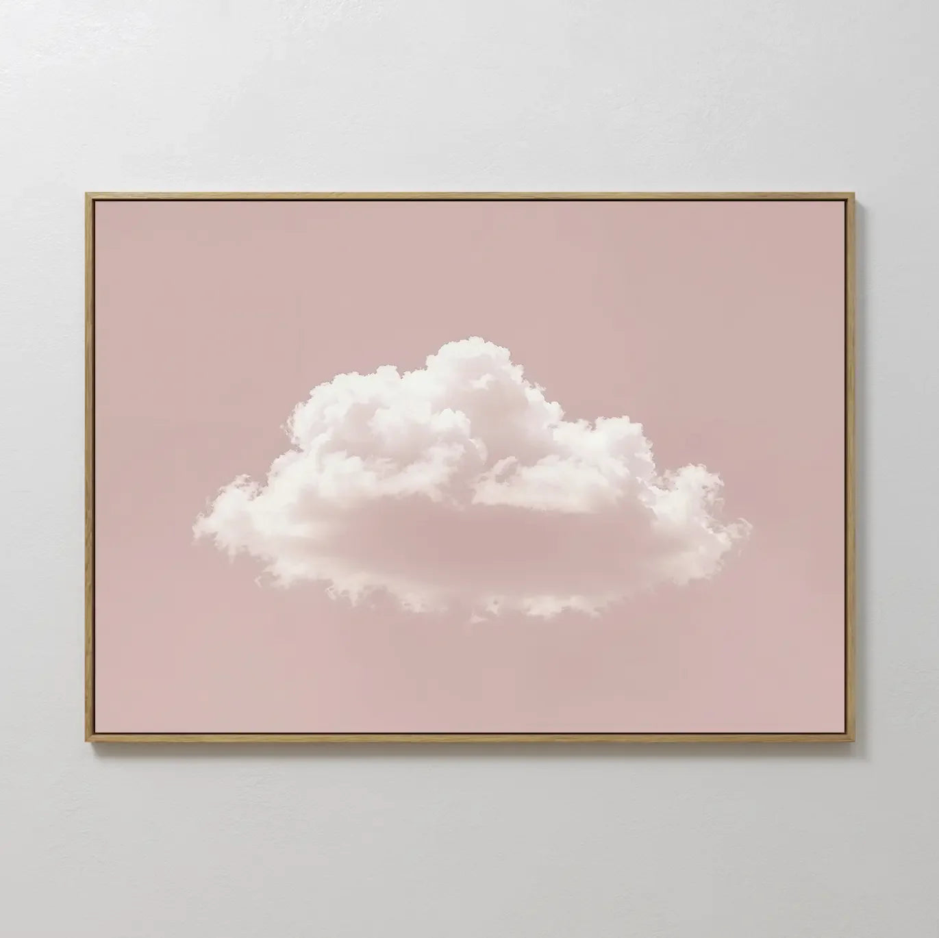 Whisper of Rose – blush pink cloud canvas wall art print by Aspire Prints