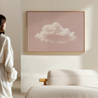 Whisper of Rose – blush pink cloud canvas wall art print by Aspire Prints