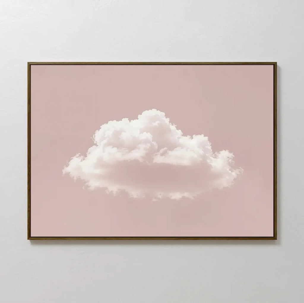 Whisper of Rose – blush pink cloud canvas wall art print by Aspire Prints