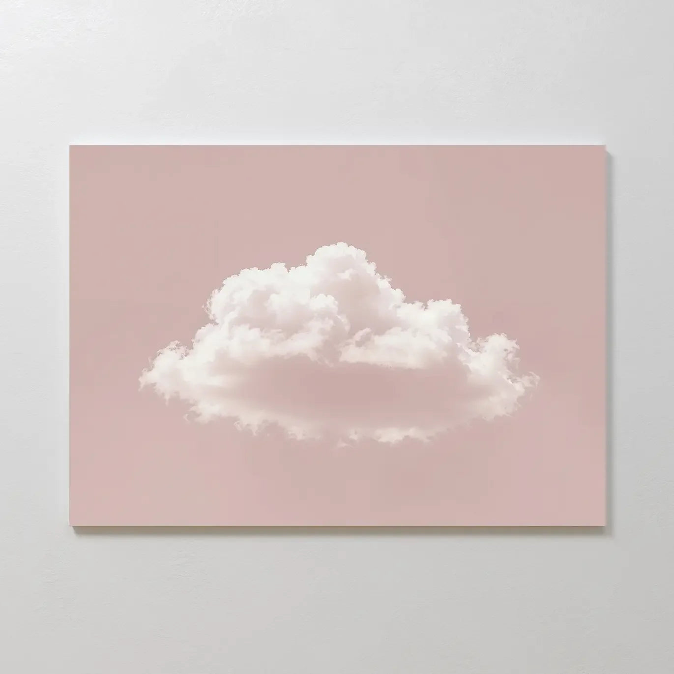 Whisper of Rose – blush pink cloud canvas wall art print by Aspire Prints