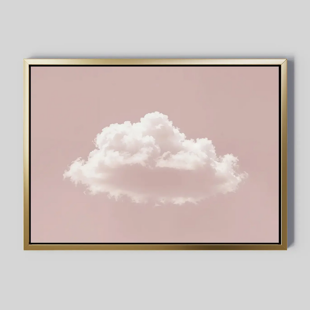 Whisper of Rose – blush pink cloud canvas wall art print by Aspire Prints